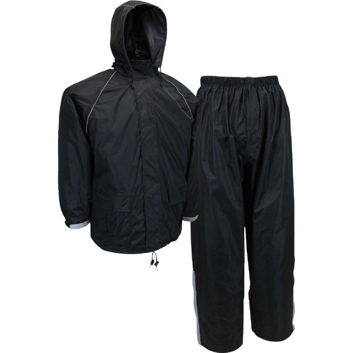 Boss 2XL 3-Piece Black Polyester Rain Suit Image 1