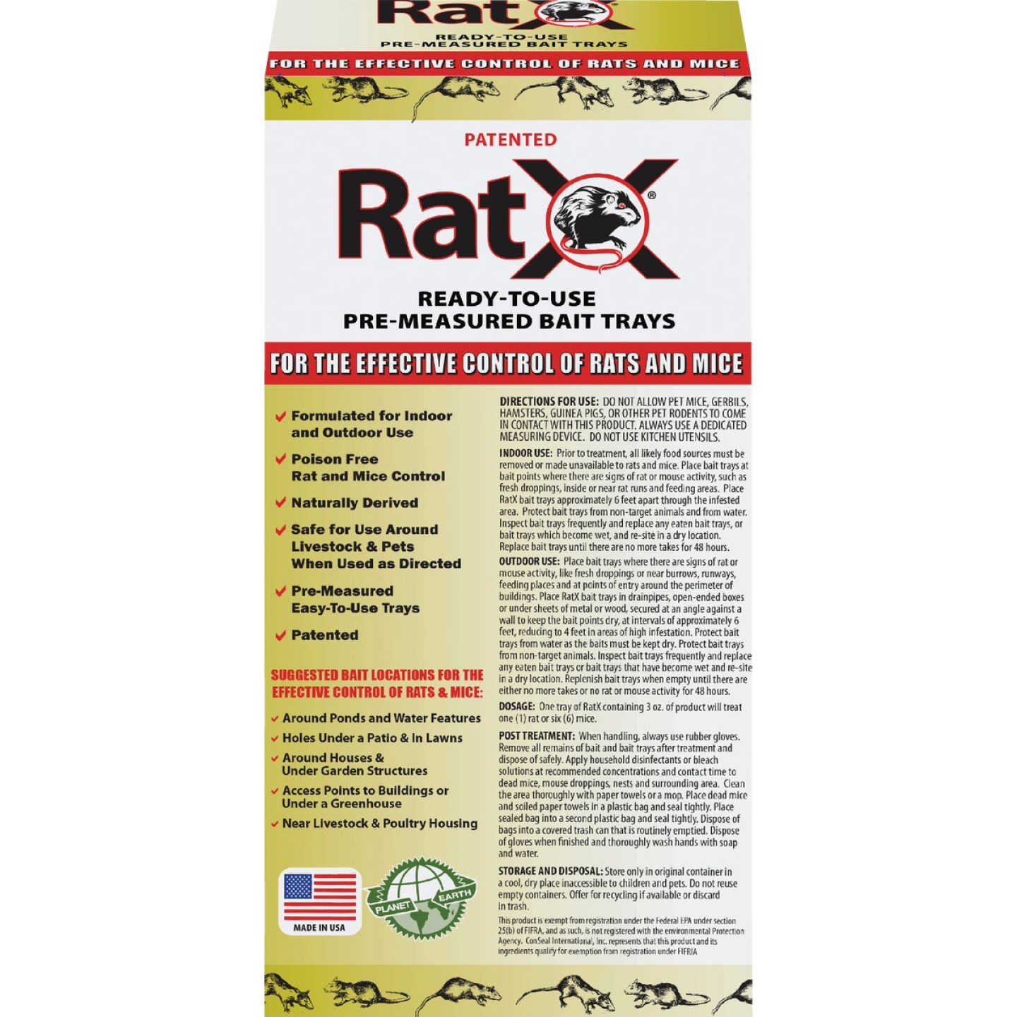 RatX Disposable Rat & Mouse Pre-Measured Bait Tray (4-Pack) Image 6