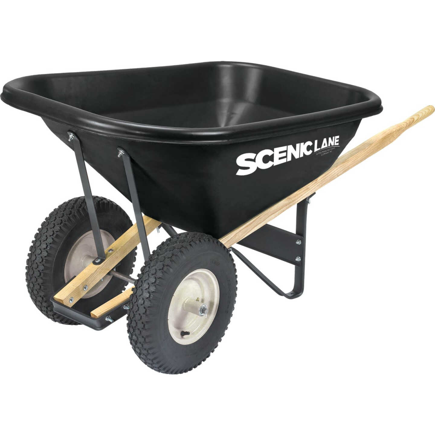 Scenic Road 8 Cu. Ft. Dual-Wheel Heavy Duty High-Density Poly Wheelbarrow Image 1