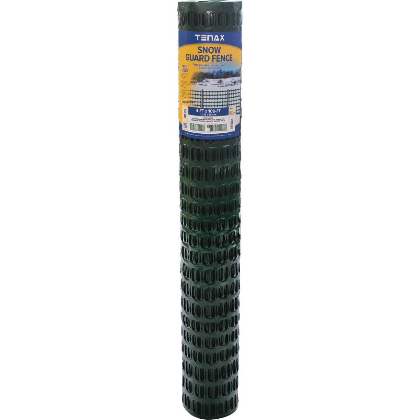 Tenax Sno-Guard 4 Ft. H. x 100 Ft. L. Polyethylene Snow Safety Fence, Green Image 1