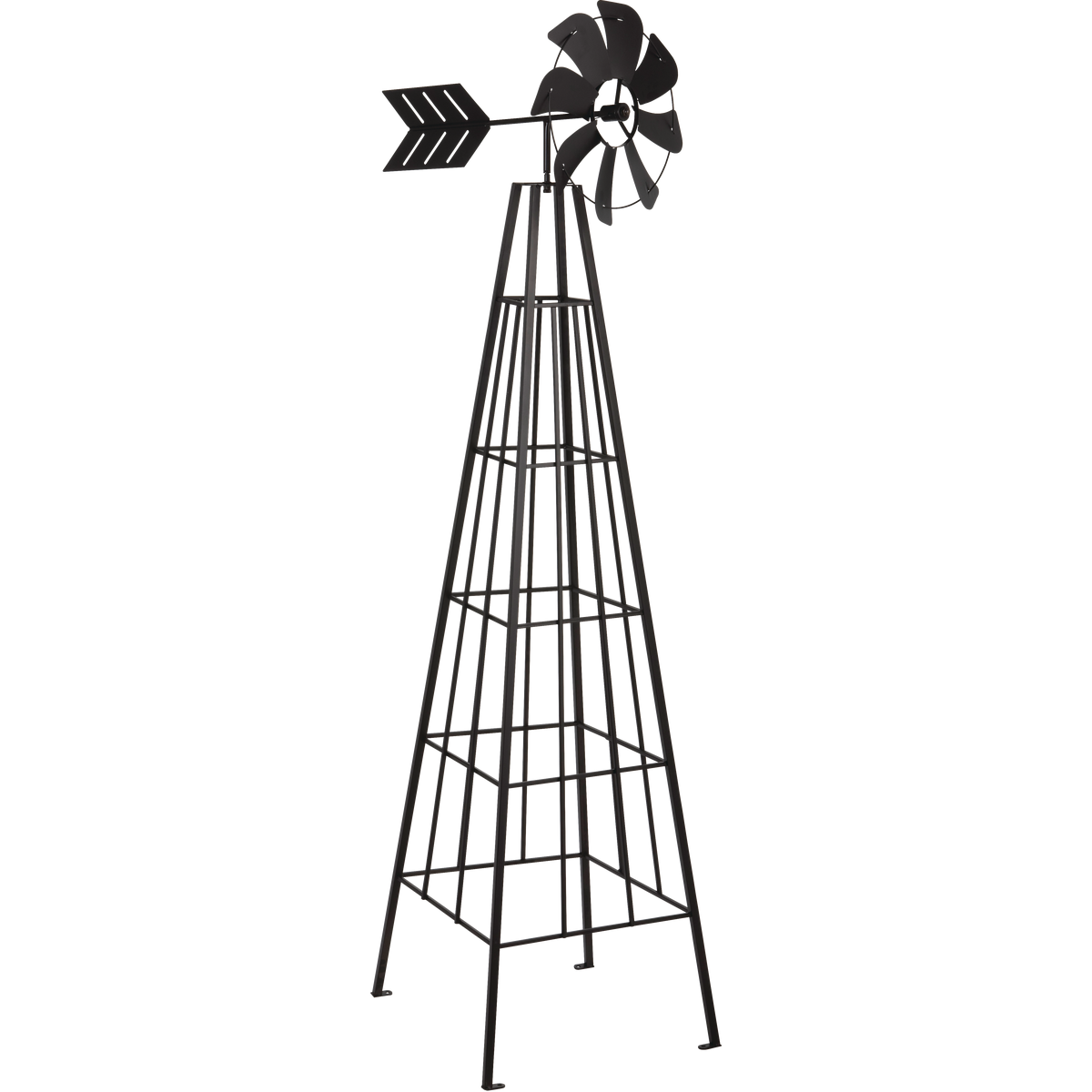 Panacea 72 In. Metal Decorative Windmill Obelisk