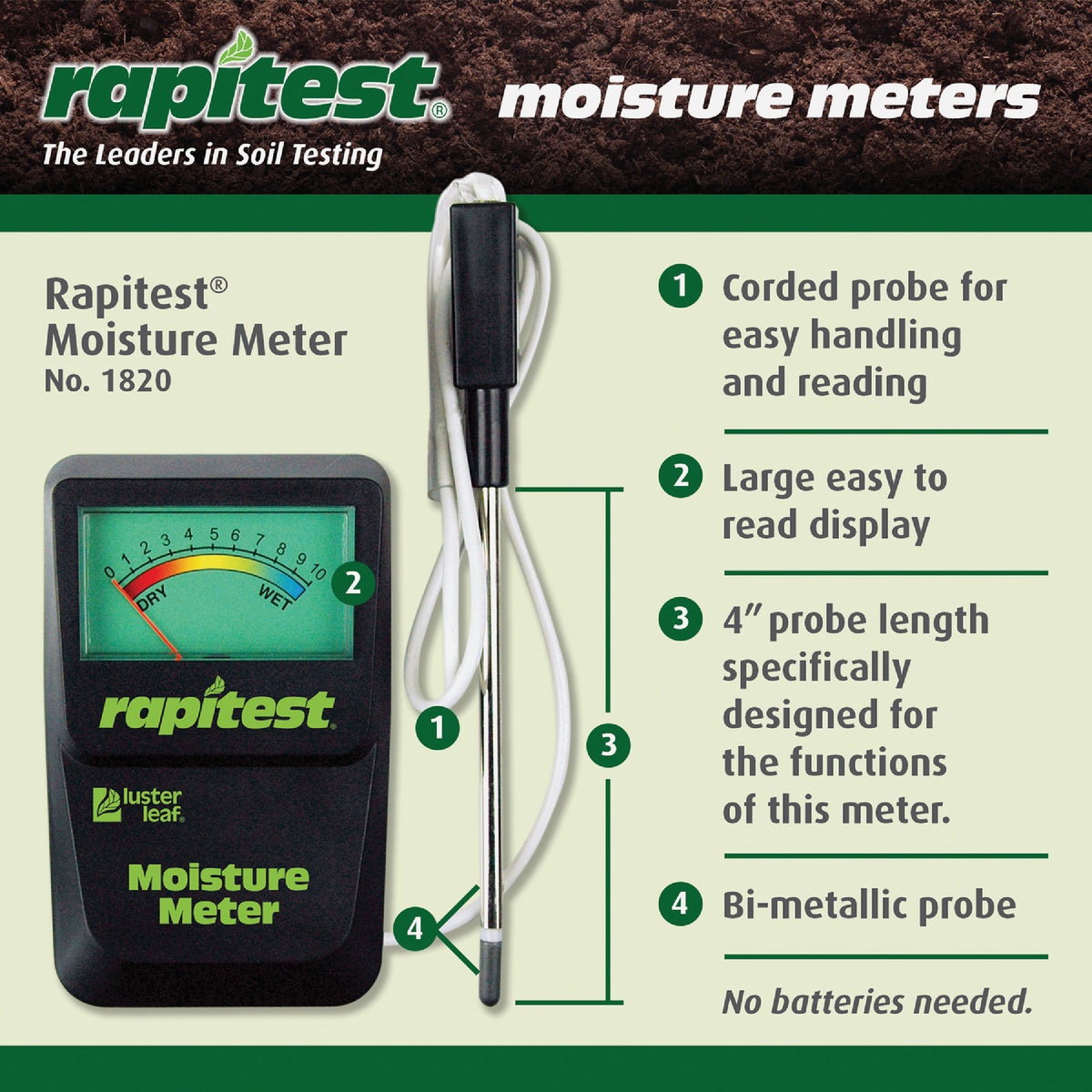 Rapitest Analog Moisture Meter Image 6
