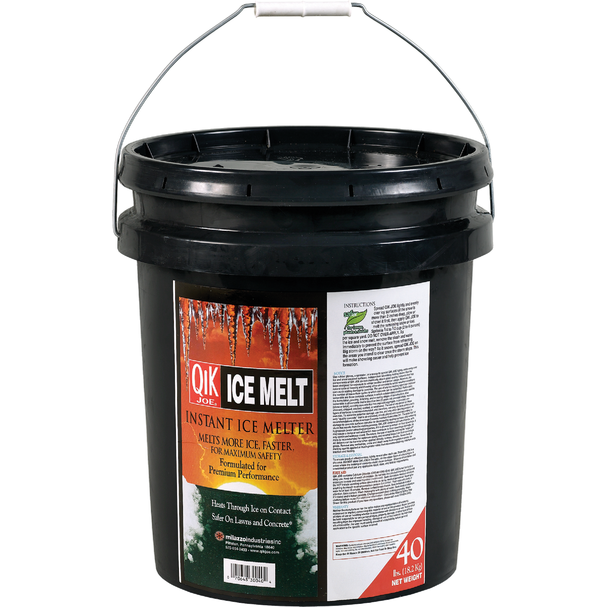 Qik Joe 40 Lb. Calcium Chloride Ice Melt Pellets Image 1