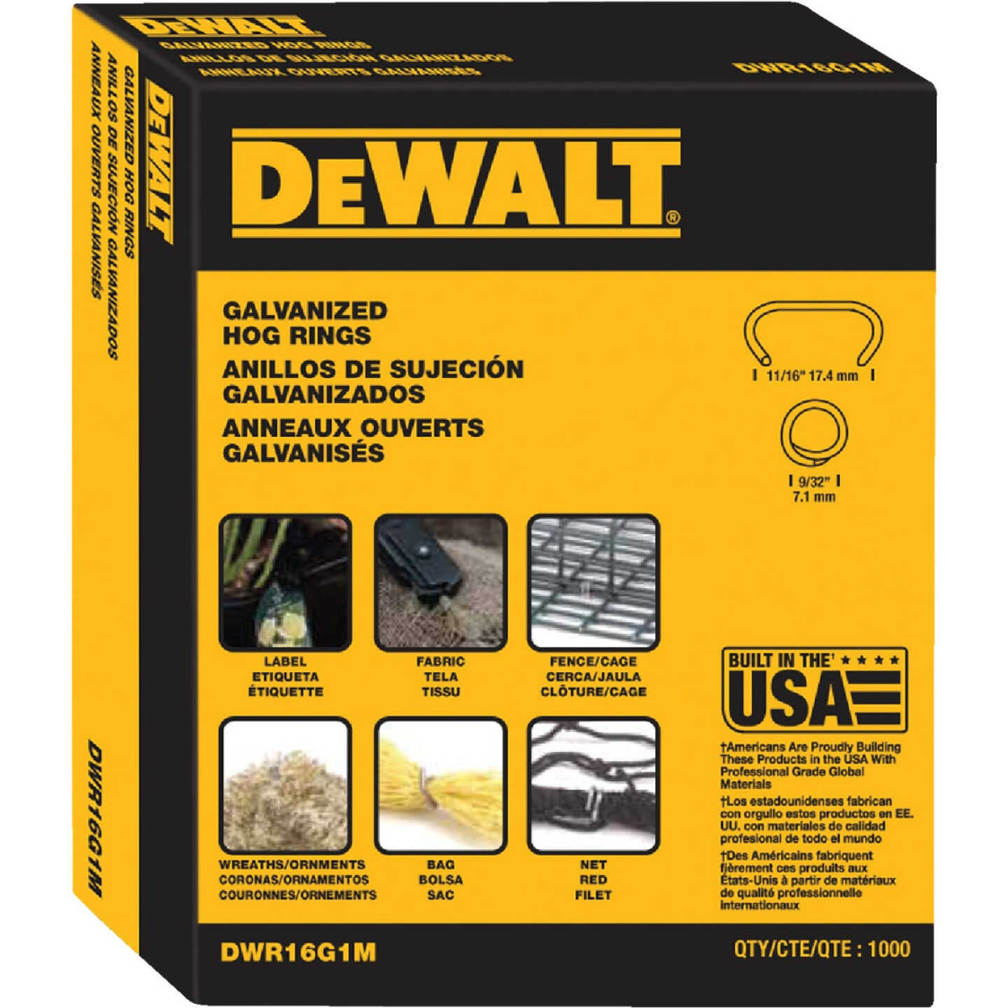 DEWALT Galvanized Steel Hog Ring (1000-Pack) Image 1