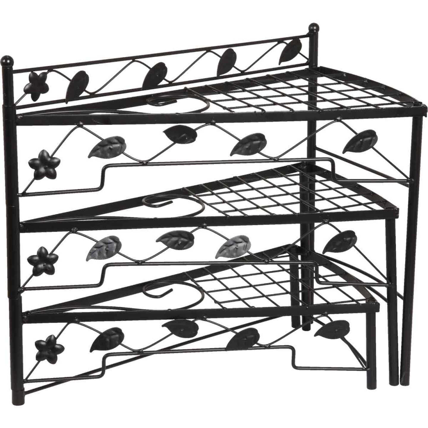 Best Garden Black Steel 17 In. H. Adjustable Plant Stand Image 3