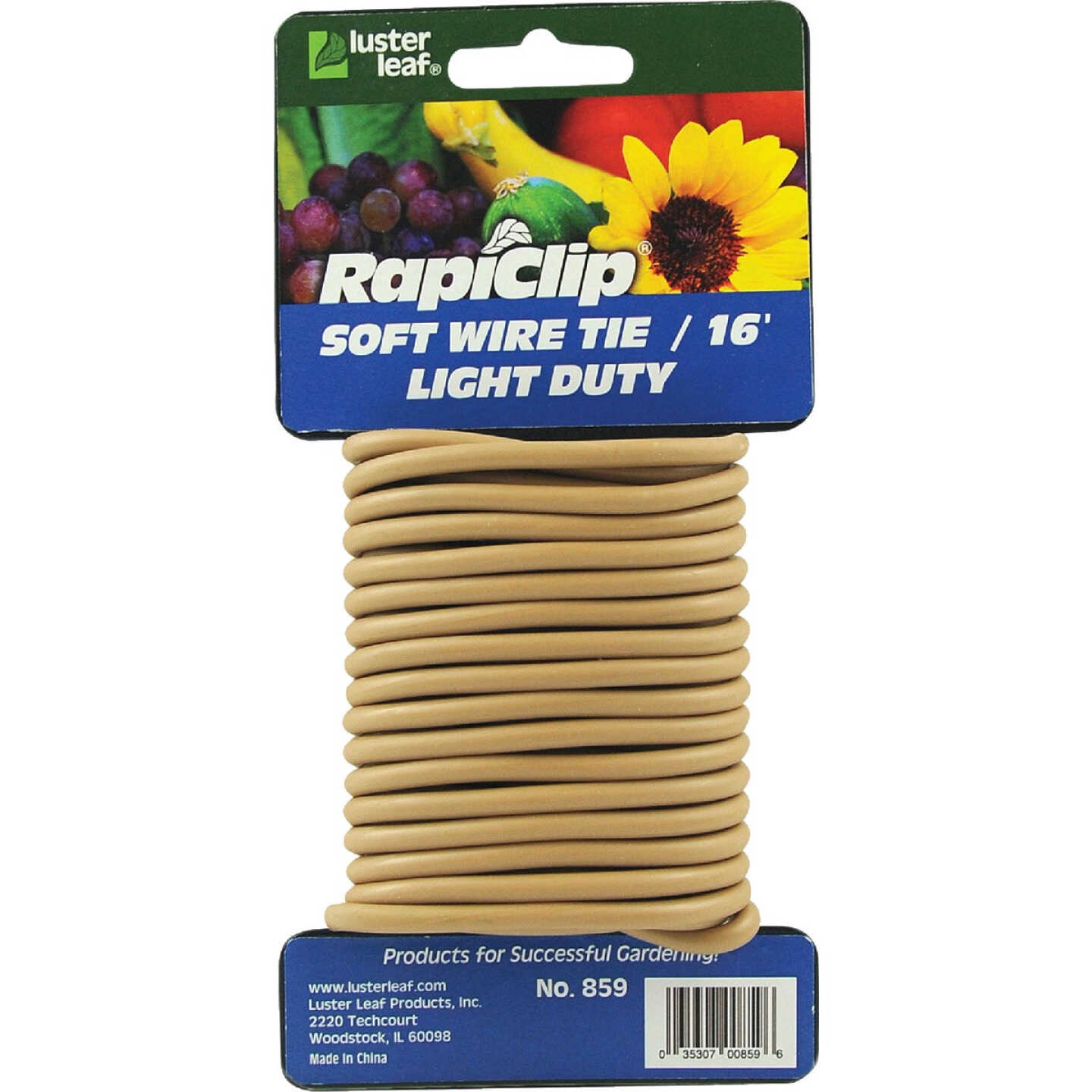 Rapiclip 16 Ft. Brown PVC/Rubber Light-Duty Garden Twist Tie Image 1