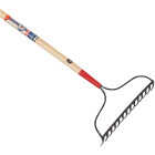 True American 51 In. Wood Handle 14-Tine Bow Garden Rake Image 1