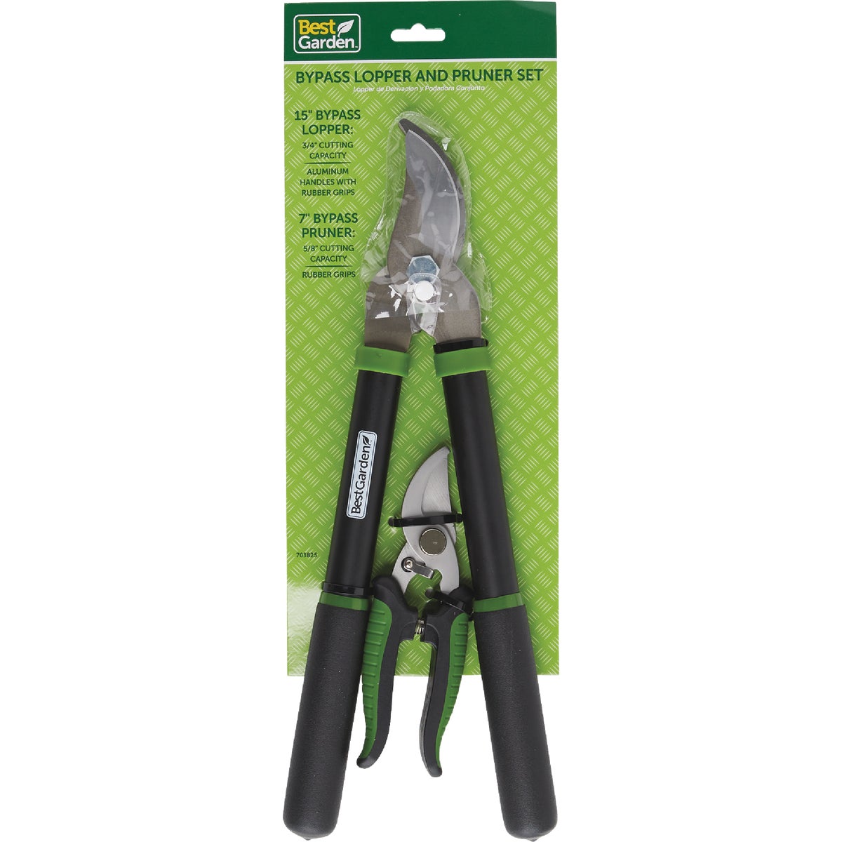 Best Garden 15 In. Bypass Lopper & 7 In. Bypass Pruner Combo Image 2