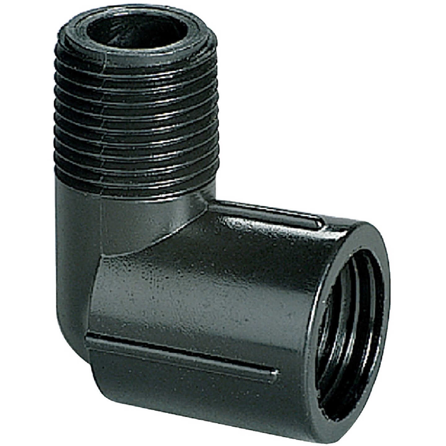 Orbit 3/4 In. MNPT x 3/4 In. FNPT Polyethylene Swing Joint Elbow Image 1