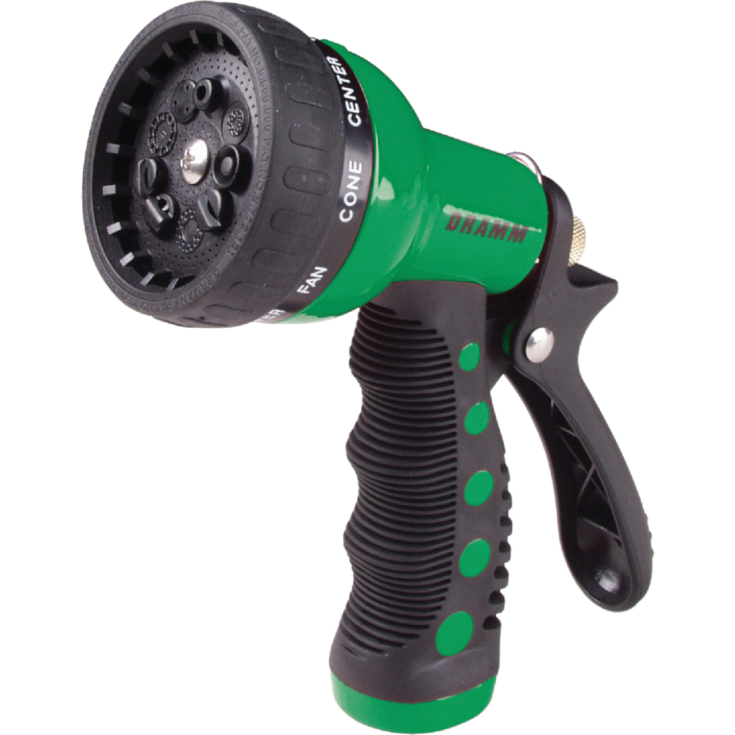 Dramm Heavy-Duty Metal 9-Pattern Nozzle, Green Image 1