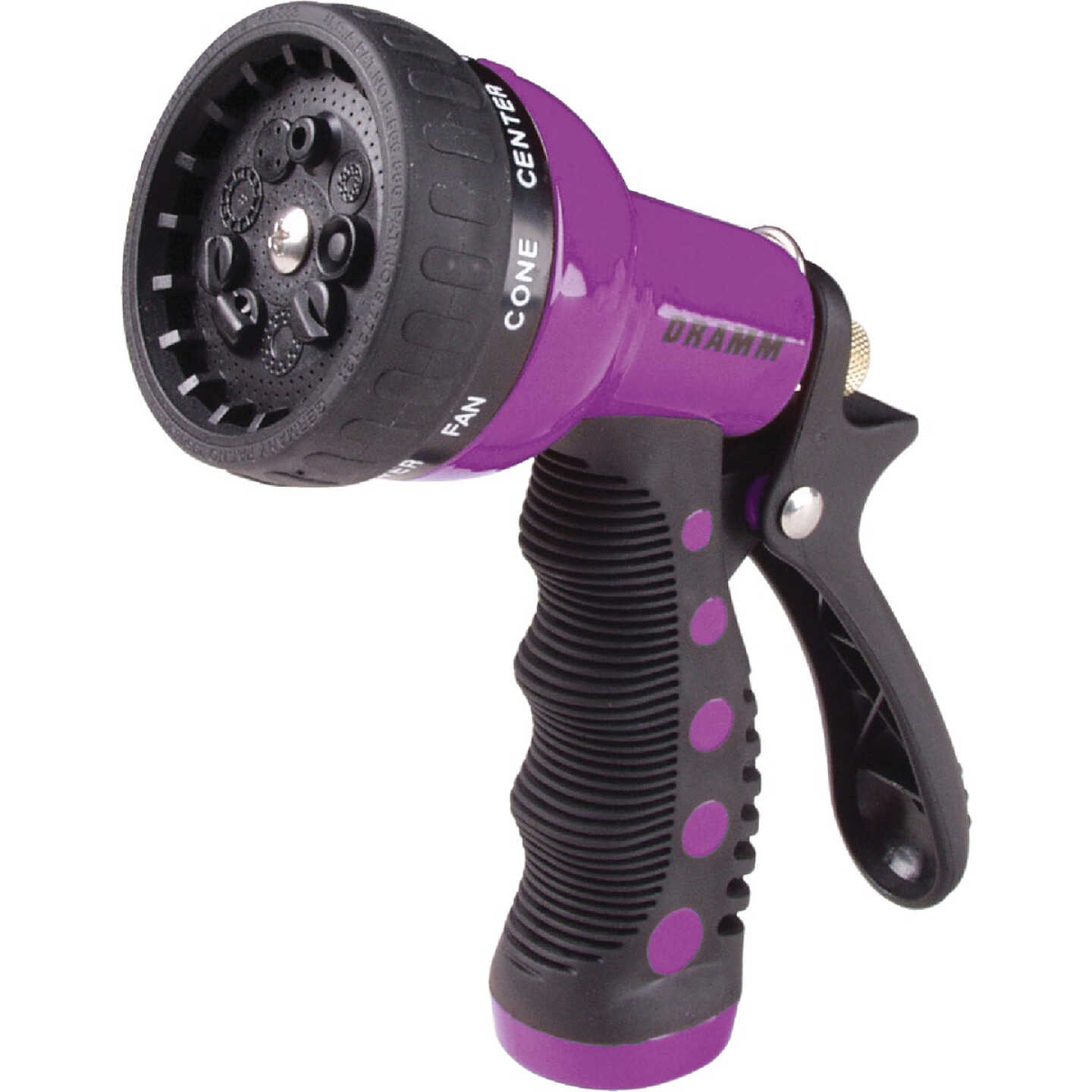 Dramm Heavy-Duty Metal 9-Pattern Nozzle, Berry Image 1
