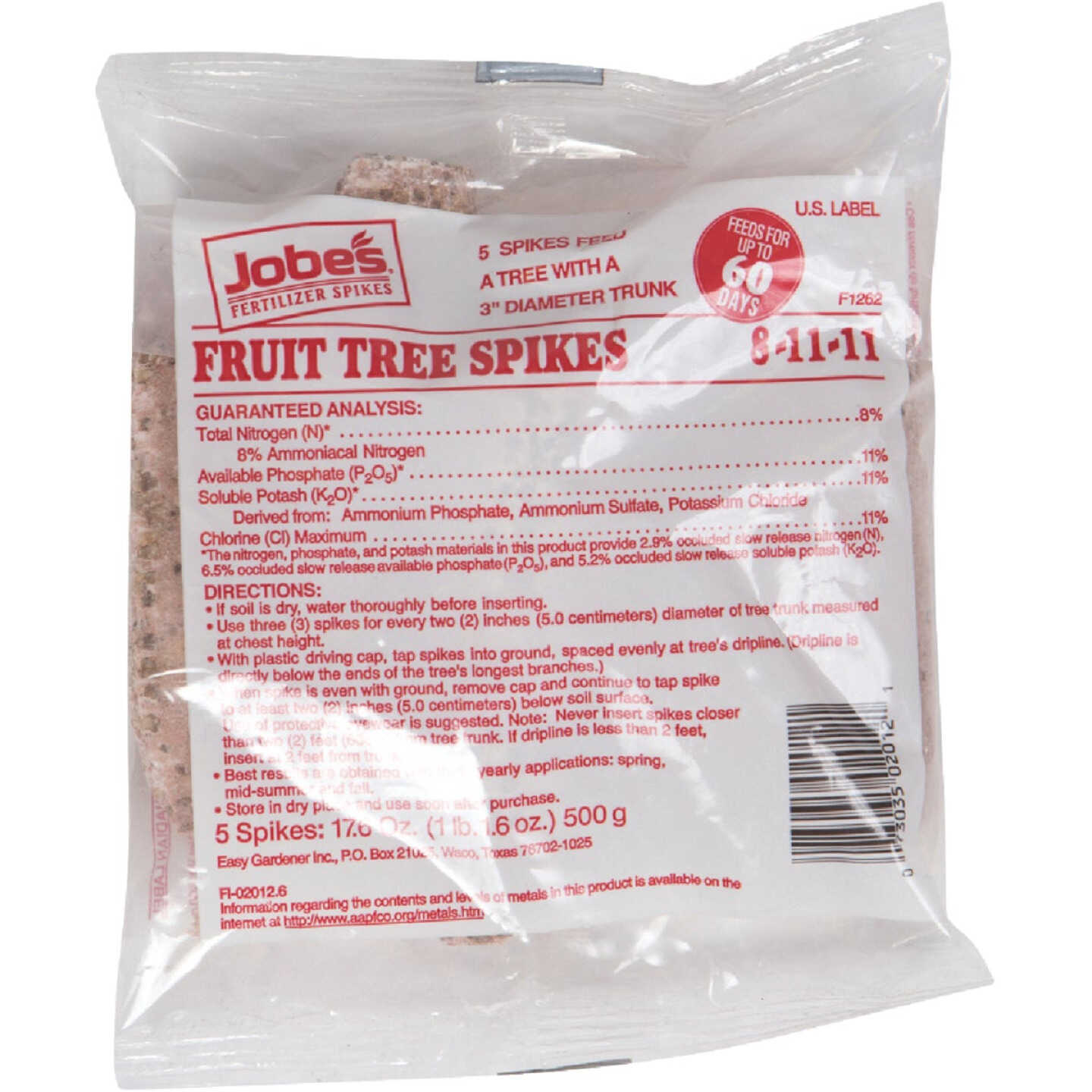 Jobe's 8-11-11 Fruit Tree Fertilizer Stakes (5-Pack) Image 1