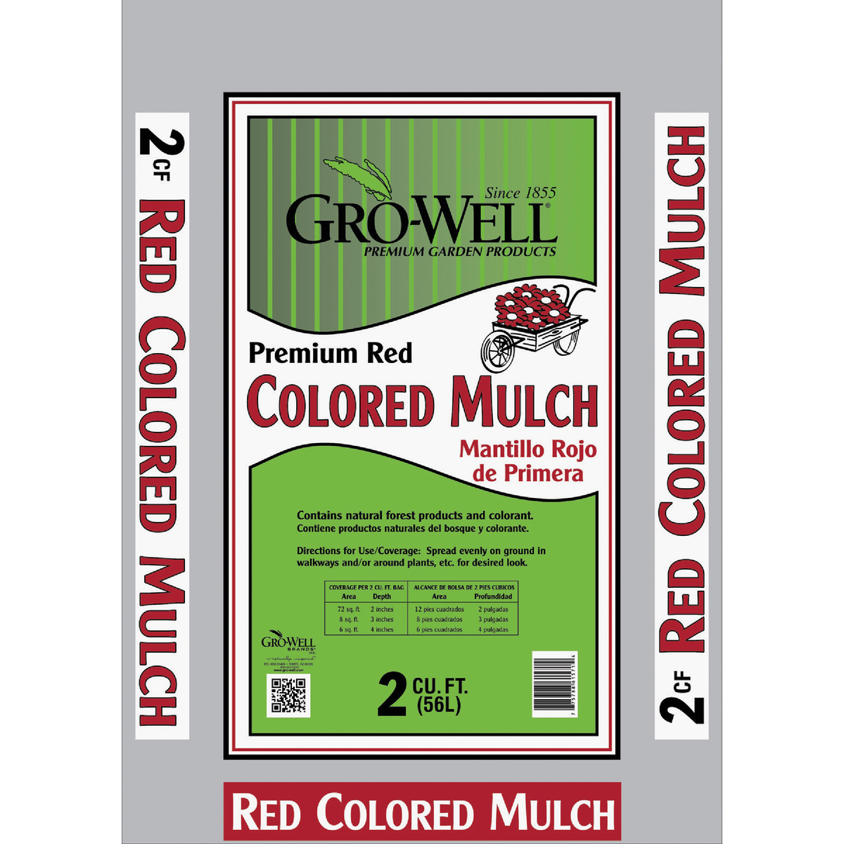 GRO-WELL 2 Cu. Ft. Red Natural Forest Products Mulch