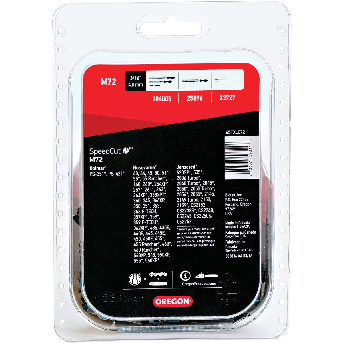 Oregon M72 SpeedCut Chainsaw Chain for 18-Inch Bar -72 Drive Links  fits Husqvarna, Dolmar, Jonsered and more Image 7