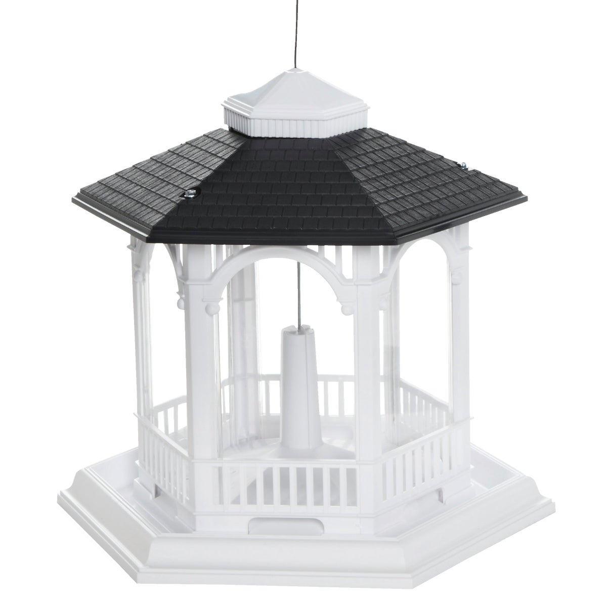 Cherry Valley White Plastic 10 Lb. Capacity Gazebo Bird Feeder Image 6