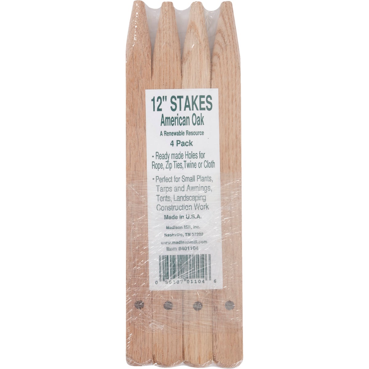 Madison Mill 12 In. Oak Wood Plant Stake (4-Pack) Image 2
