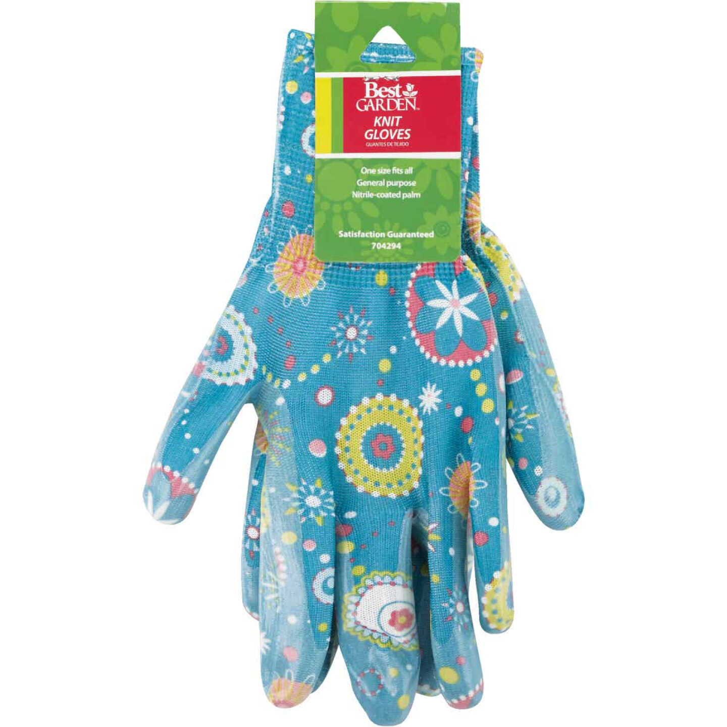 Best Garden Accent Women's 1 Size Fits All Nitrile Coated Garden Glove Image 6