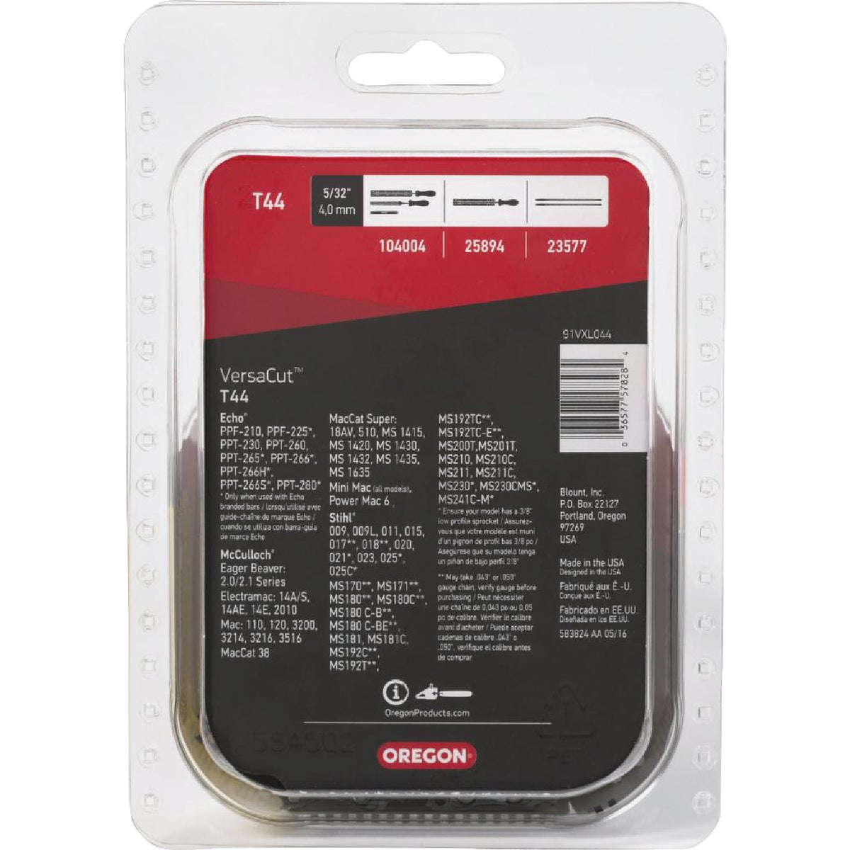 Oregon T44 VersaCut Saw Chain for 12 in. Bar - 44 Drive Links - fits Echo, Stihl, McCulloch, Remington, Poulan and more Image 4