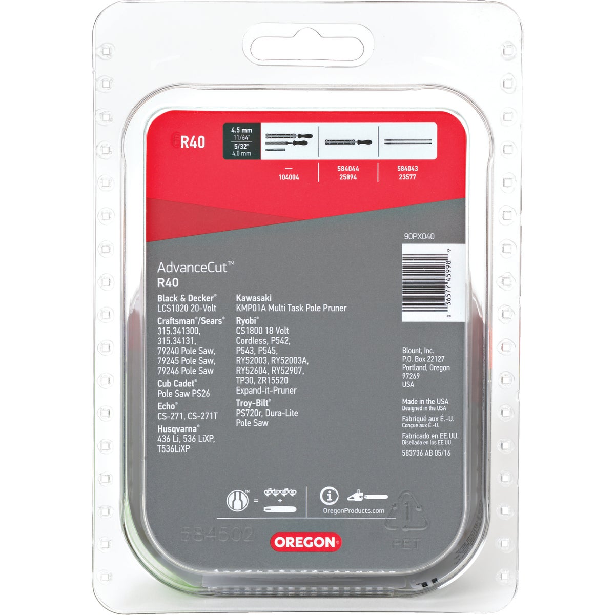 Oregon R40 AdvanceCut Chainsaw Chain for 10 In. Bar - 40 Drive Links  Image 7