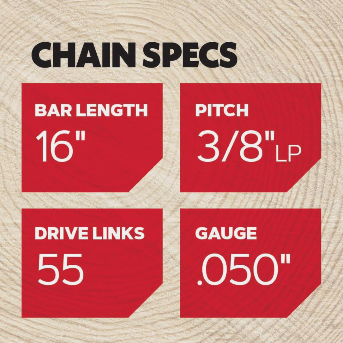 Oregon T55 VersaCut Saw Chain for 16 in. Bar - 55 Drive Links - fits Stihl, Craftsman, McCulloch and Poulan Image 5
