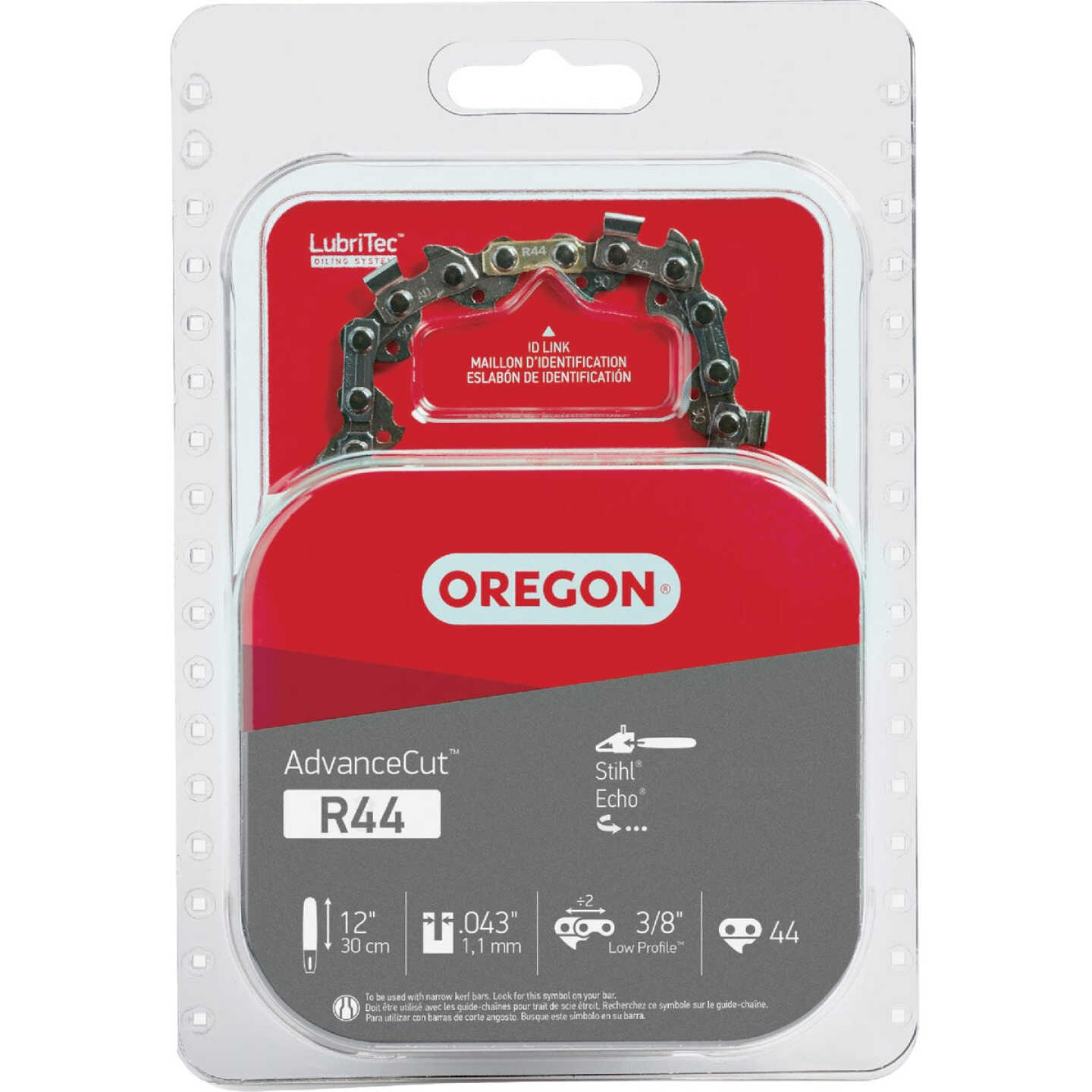 Oregon R44 AdvanceCut Chainsaw Chain for 12 In. Bar - 44 Drive Links - Fits Stihl & Echo Models Image 1