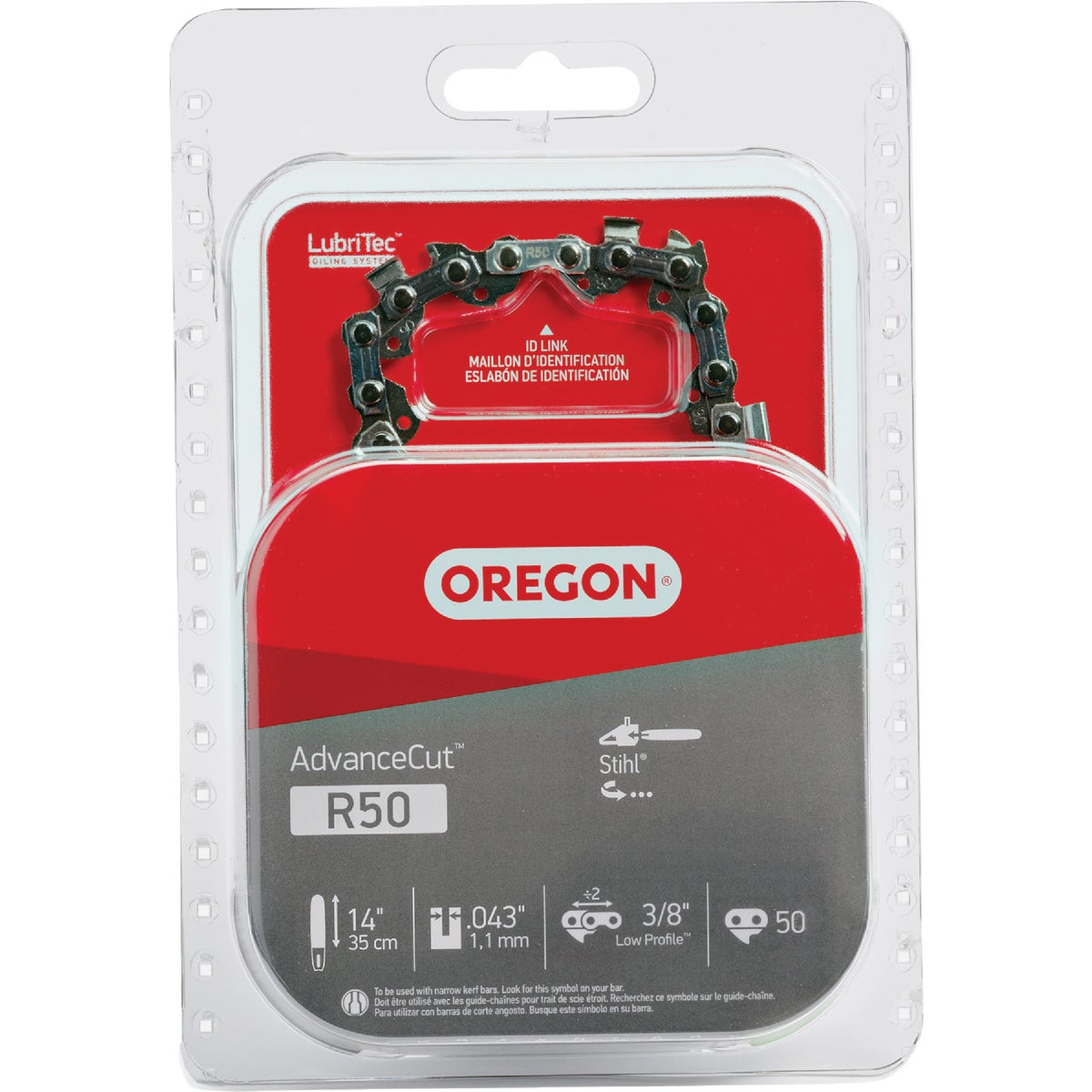 Oregon R50 AdvanceCut Chainsaw Chain for 14 In. Bar - 50 Drive Links - Fits Several Stihl Models Image 1