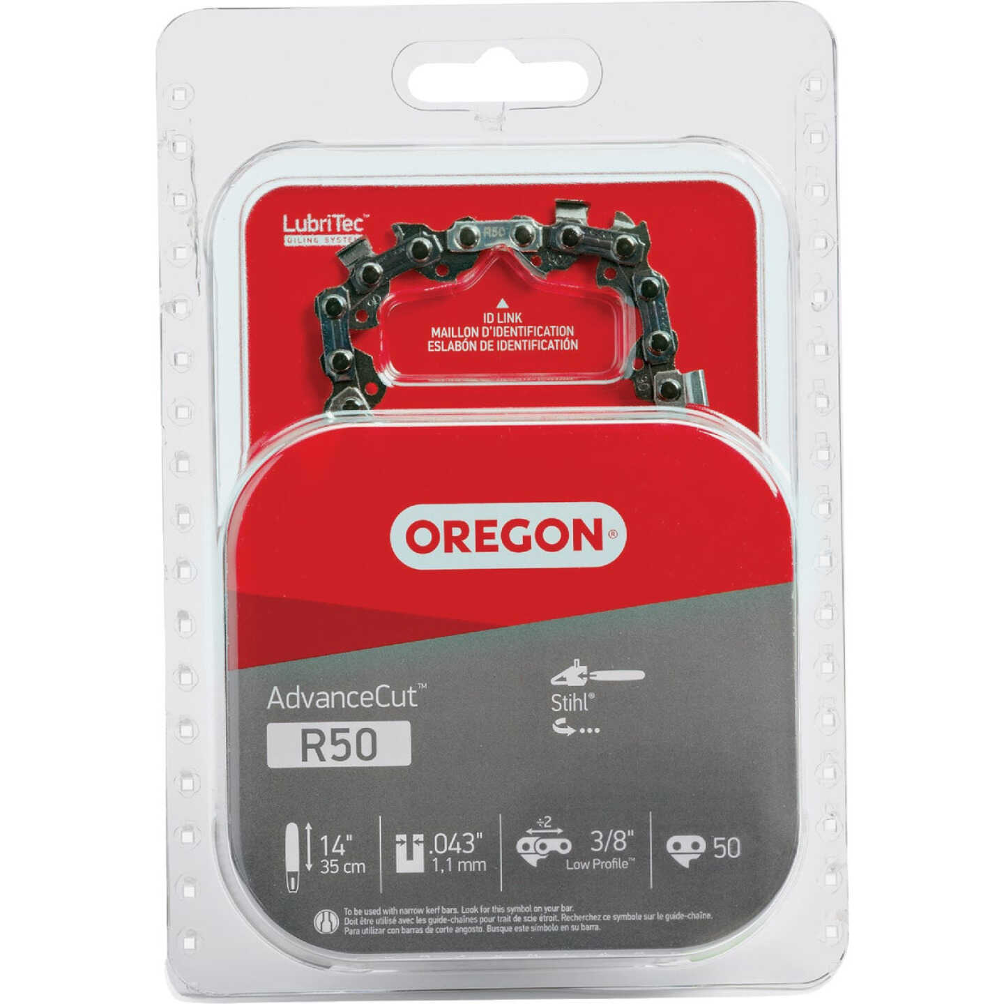 Oregon R50 AdvanceCut Chainsaw Chain for 14 In. Bar - 50 Drive Links - Fits Several Stihl Models Image 1