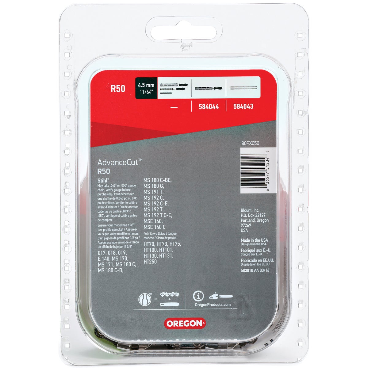 Oregon R50 AdvanceCut Chainsaw Chain for 14 In. Bar - 50 Drive Links - Fits Several Stihl Models Image 7