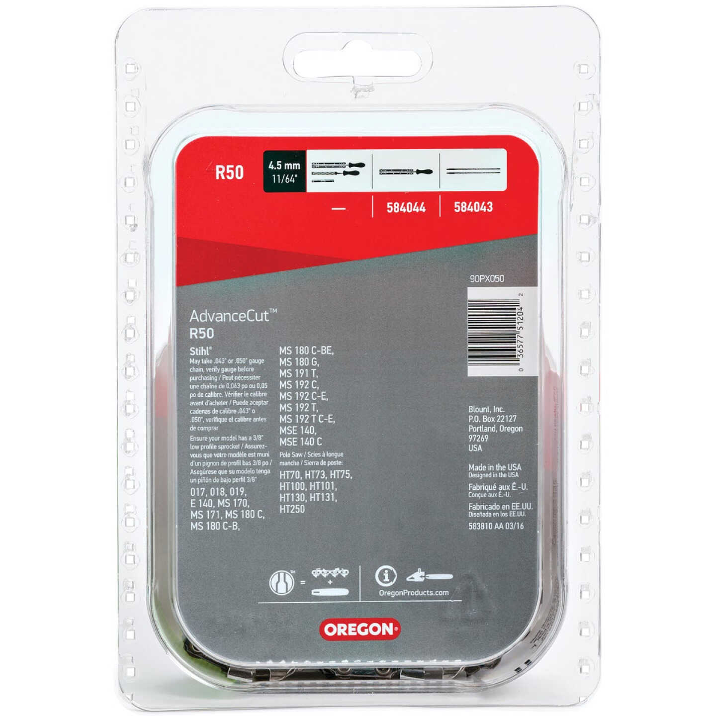 Oregon R50 AdvanceCut Chainsaw Chain for 14 In. Bar - 50 Drive Links - Fits Several Stihl Models Image 7