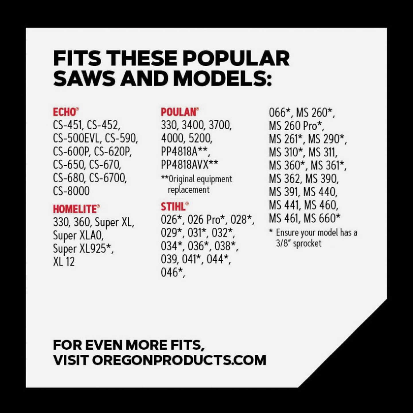 Oregon E66 PowerCut Saw Chain for 18in. Bar - 66 Drive Links - fits Stihl, Echo Poulan, Homelite, McCulloch and others Image 6