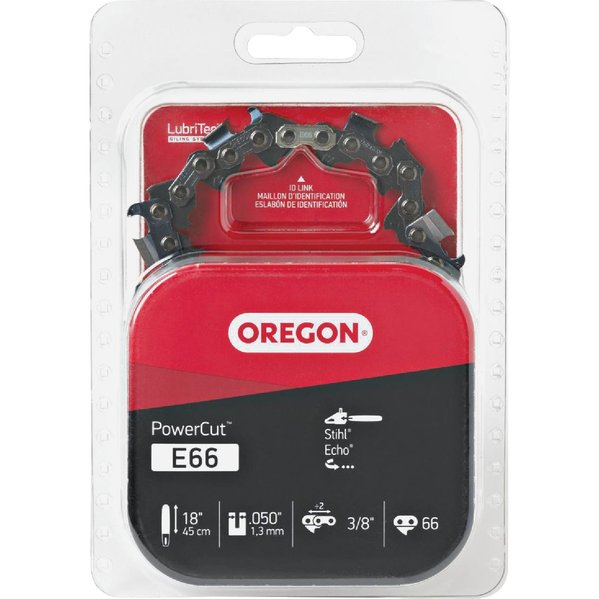 Oregon E66 PowerCut Saw Chain for 18in. Bar - 66 Drive Links - fits Stihl, Echo Poulan, Homelite, McCulloch and others Image 1