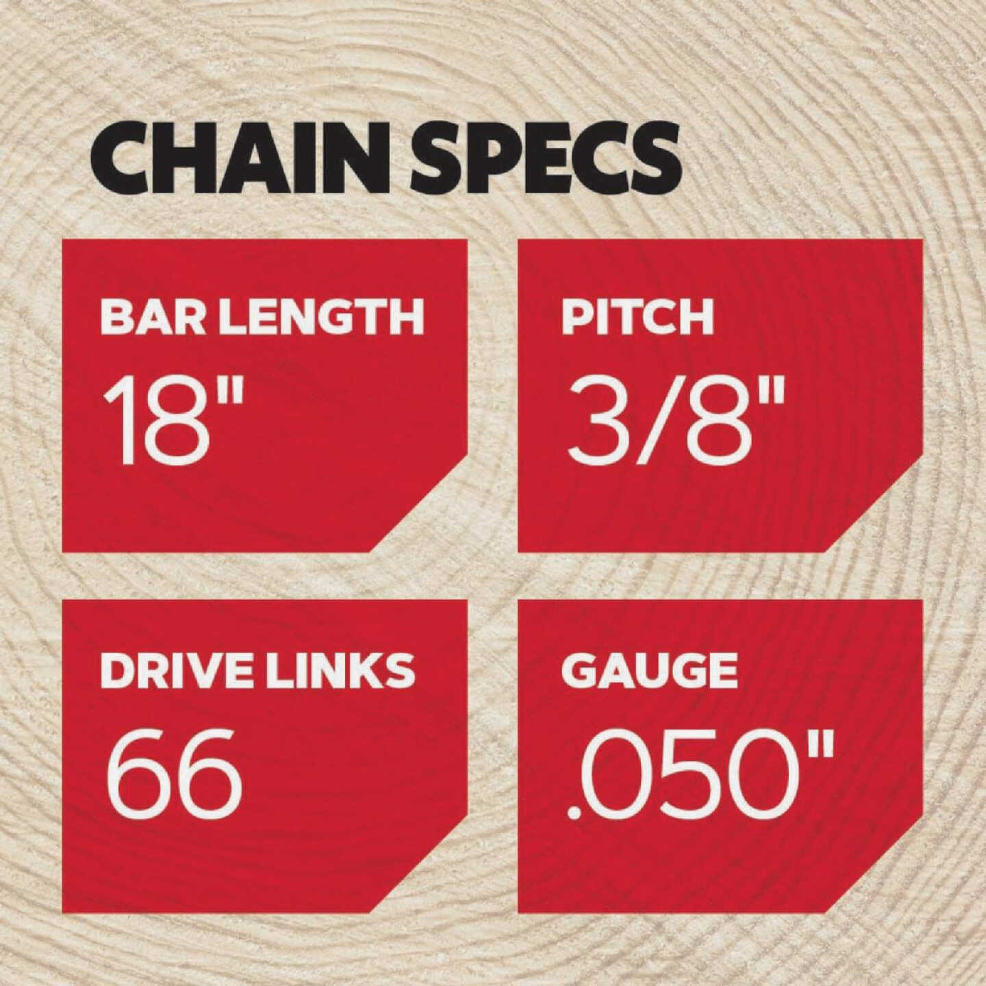Oregon E66 PowerCut Saw Chain for 18in. Bar - 66 Drive Links - fits Stihl, Echo Poulan, Homelite, McCulloch and others Image 5