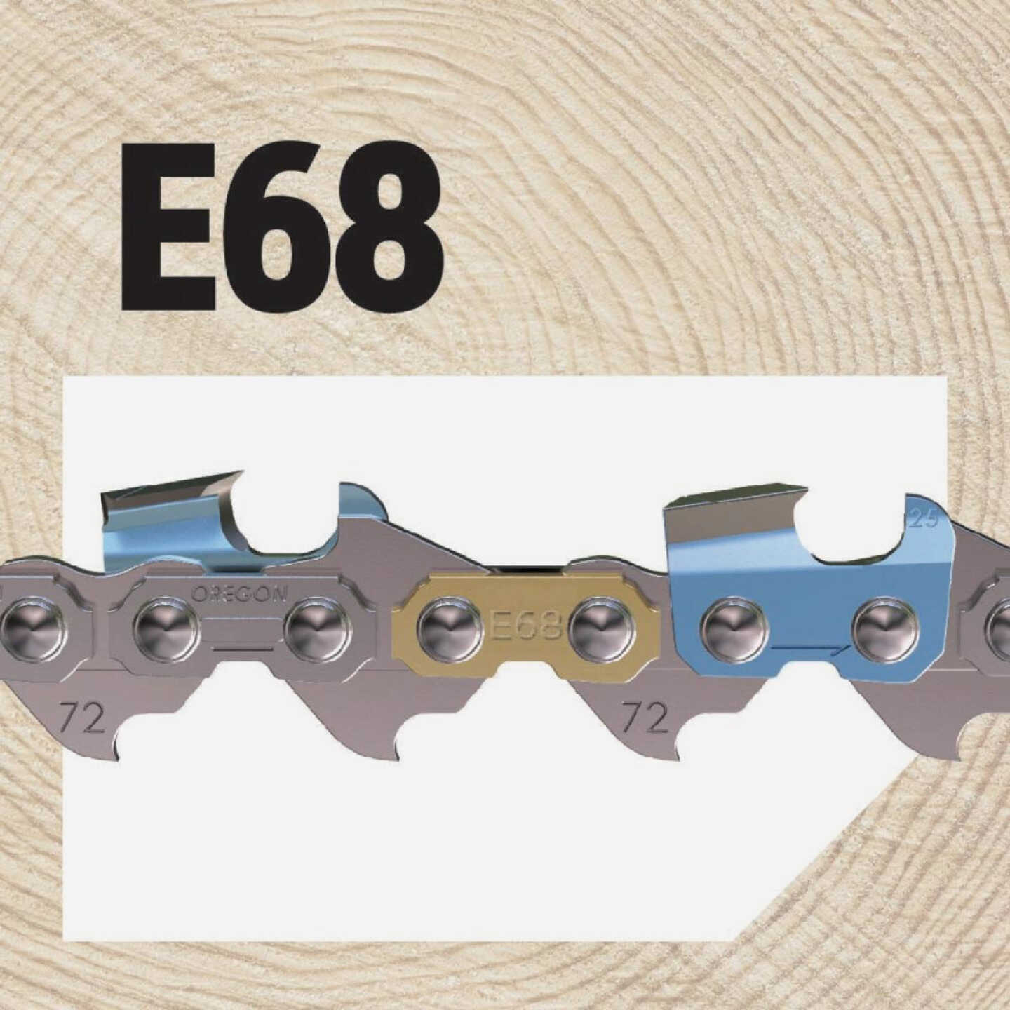 Oregon E68 PowerCut Saw Chain for 18in. Bar - 68 Drive Links - fits Husqvarna, Jonsered, Poulan, Efco, Makita and others Image 4