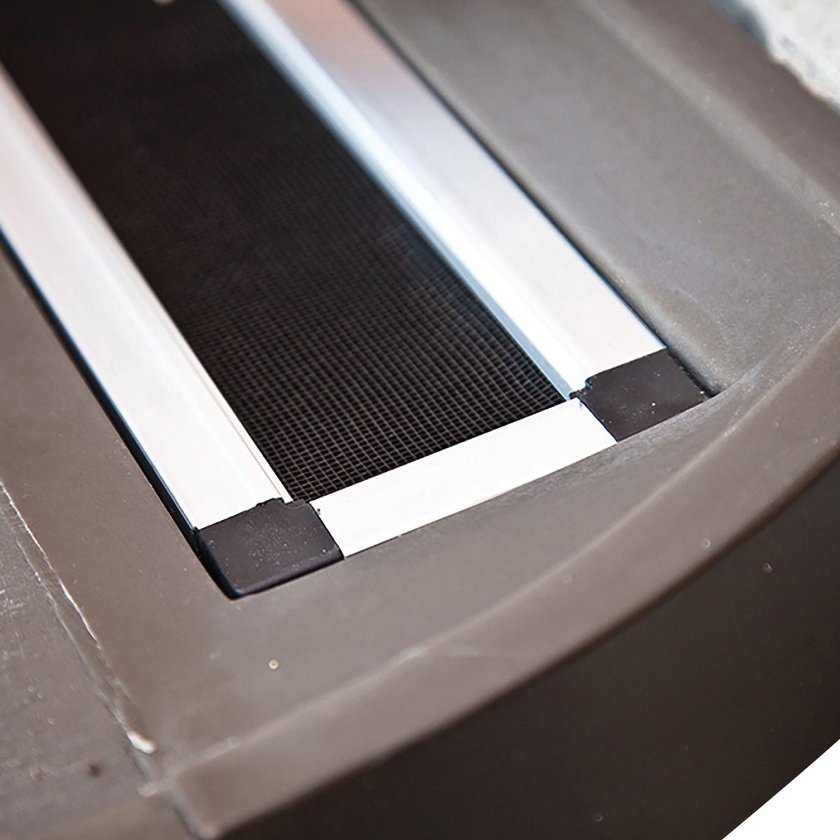 RTS Home Accents 50 Gal. Woodgrain Polyethylene Flat Back Rain Barrel Image 6