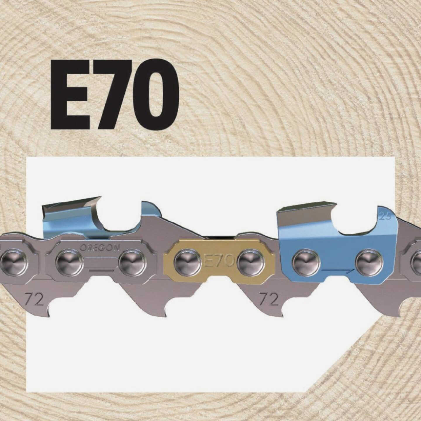 Oregon E70 PowerCut Saw Chain for 20in. Bar - 70 Drive Links - fits Echo, McCulloch, Homelite, Makita, Skil and others Image 4