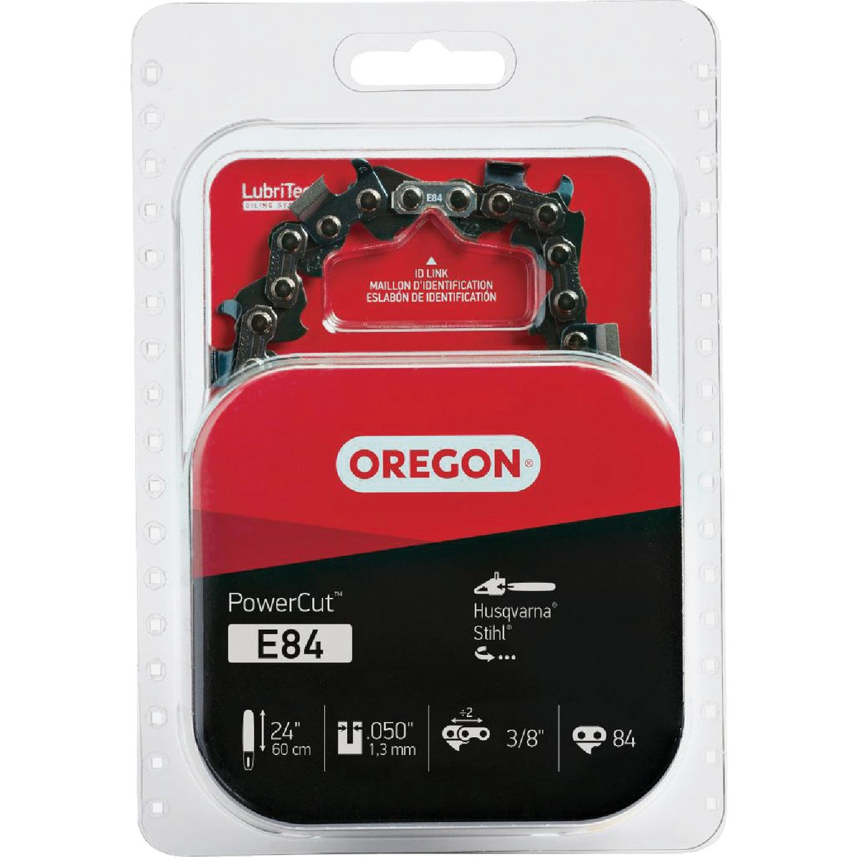Oregon E84 PowerCut Saw Chain for 24in. Bar - 84 Drive Links - fits Echo, Husqvarna, Stihl and Efco models Image 1