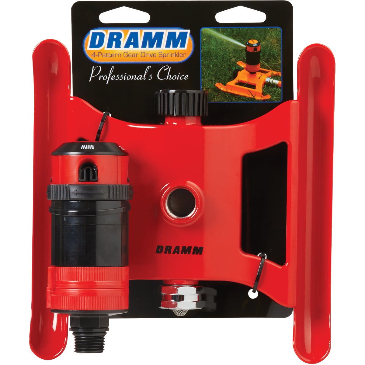 Dramm Metal Adjustable Red Gear Drive Sprinkler Image 2