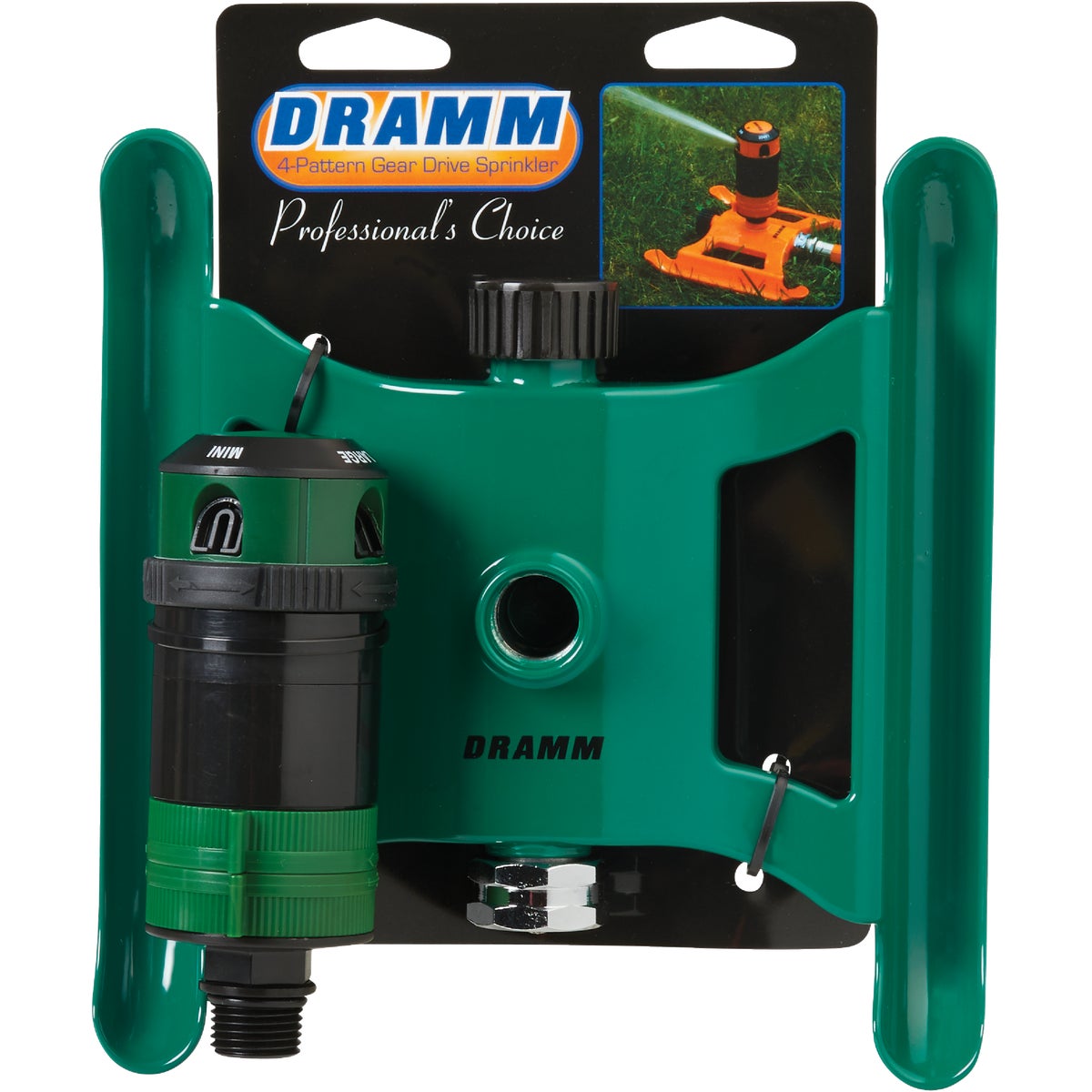 Dramm Metal Adjustable Green Gear Drive Sprinkler Image 2