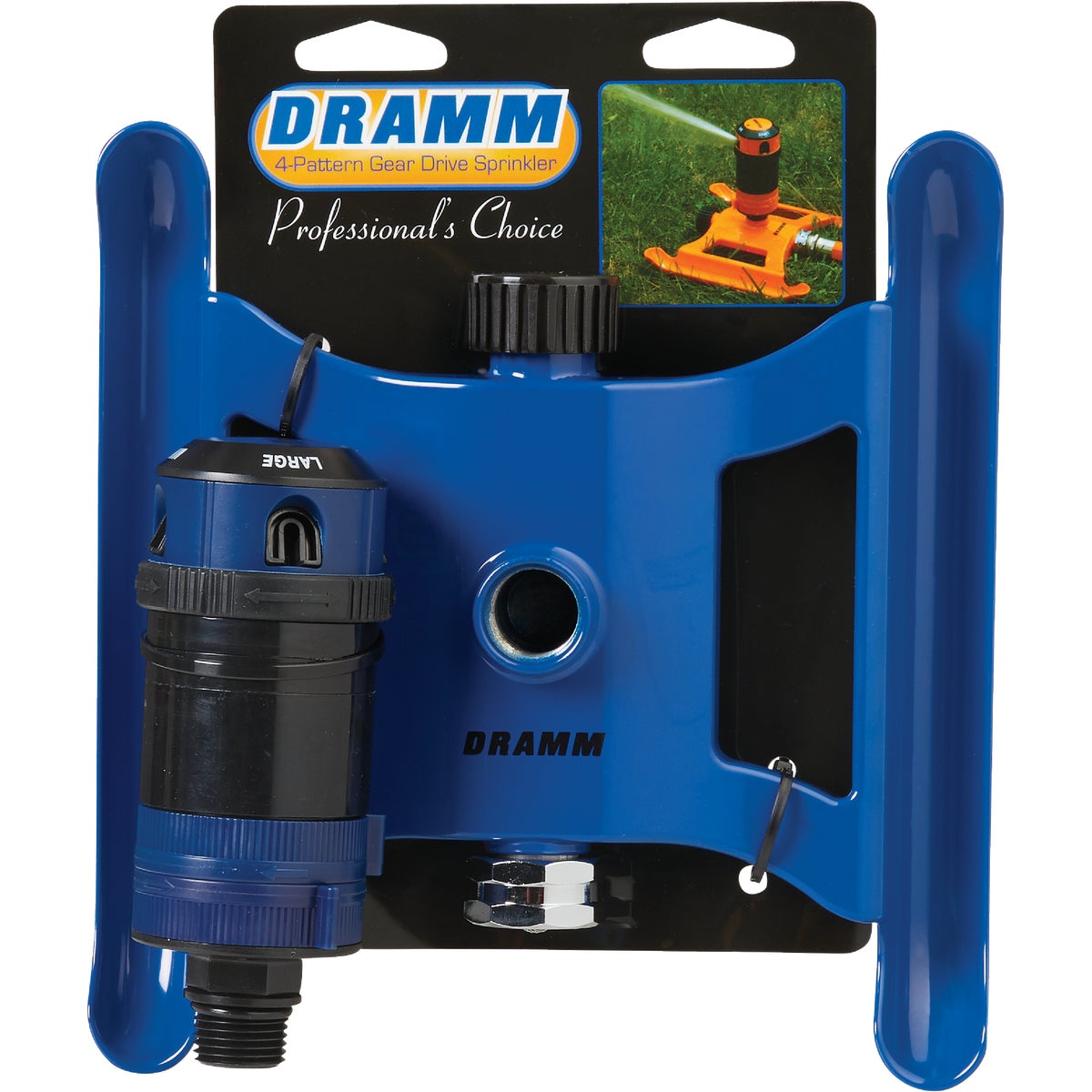 Dramm Metal Adjustable Blue Gear Drive Sprinkler Image 2