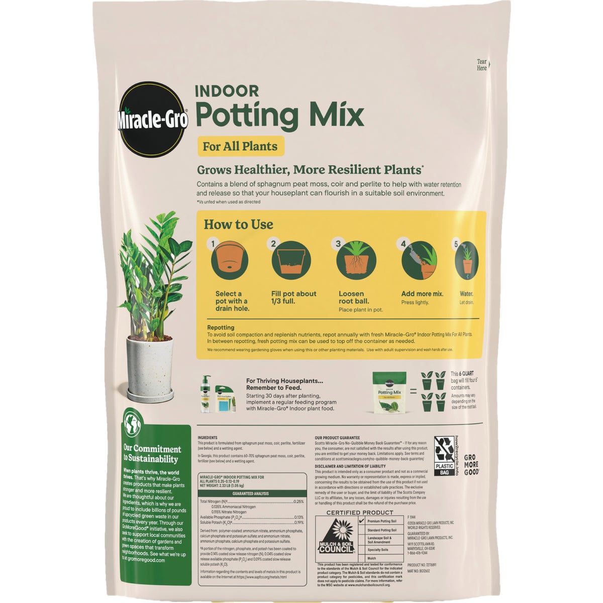 Miracle-Gro 6 Qt. Indoor Potting Mix Image 2