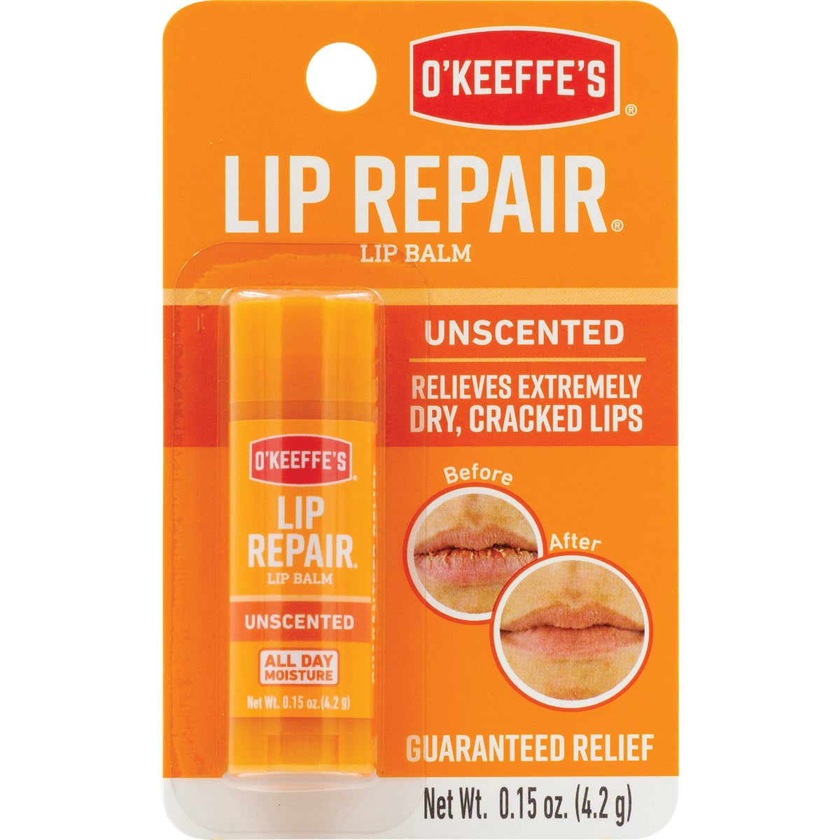 O'Keeffe's Original Unflavored Lip Repair, 0.15 Oz.