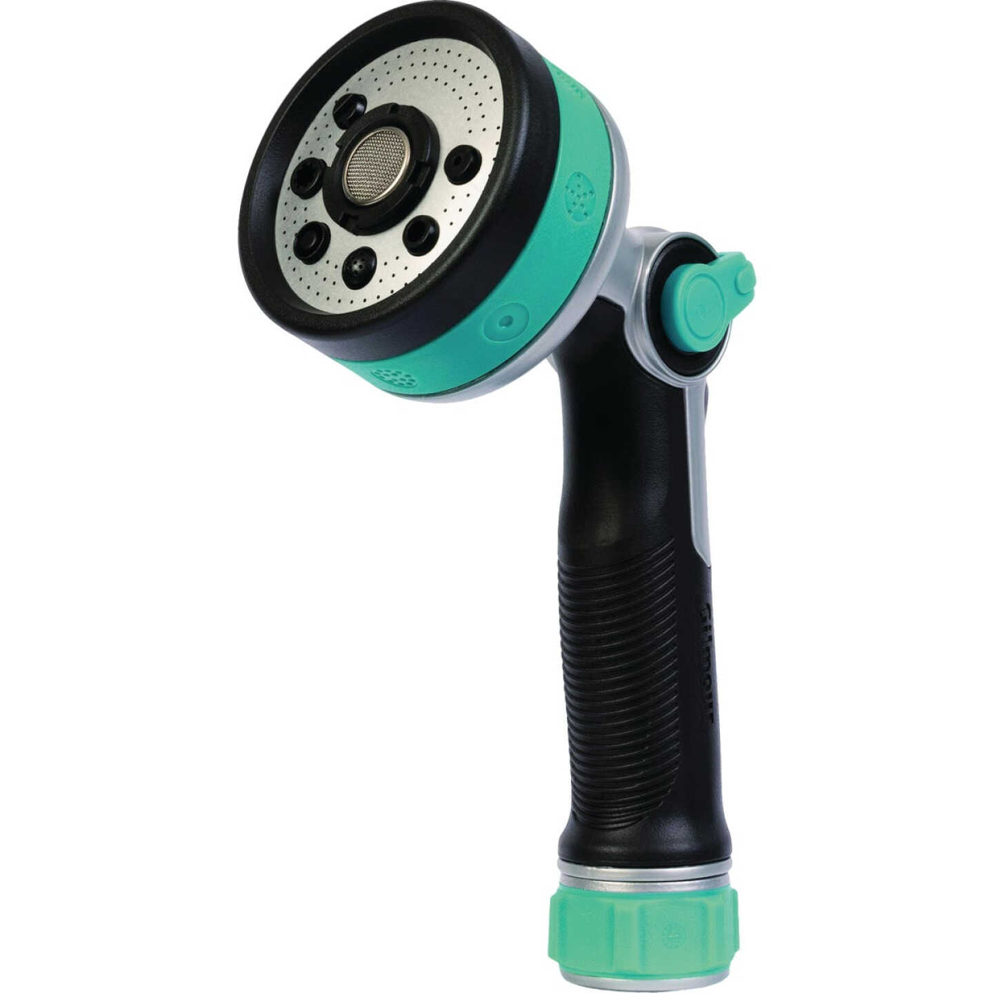 Gilmour Swivel Connect Metal 8-Pattern Thumb Control Nozzle Image 1