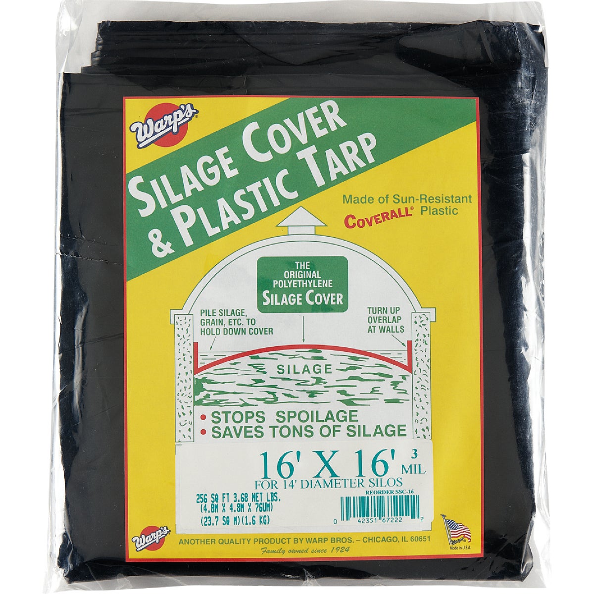 Warp's 16 Ft. x 16 Ft. Coverall Polyethylene 3 Mil. Silage Cover
