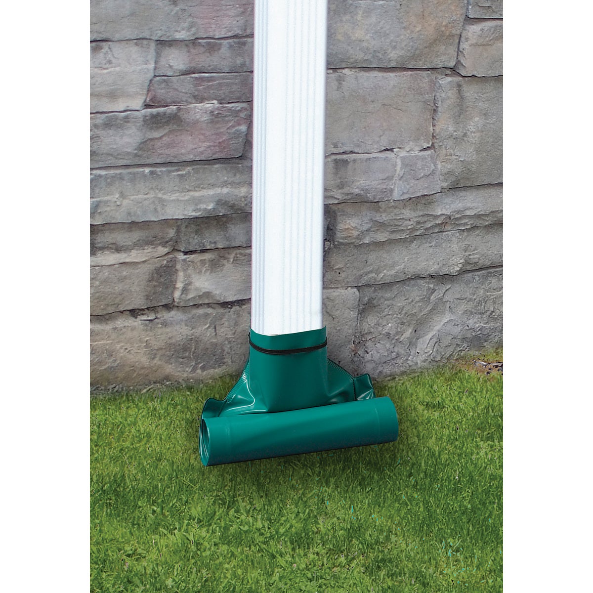 Frost King Standard Flexible 4 In. x 8 Ft. Green Downspout Extender Image 2