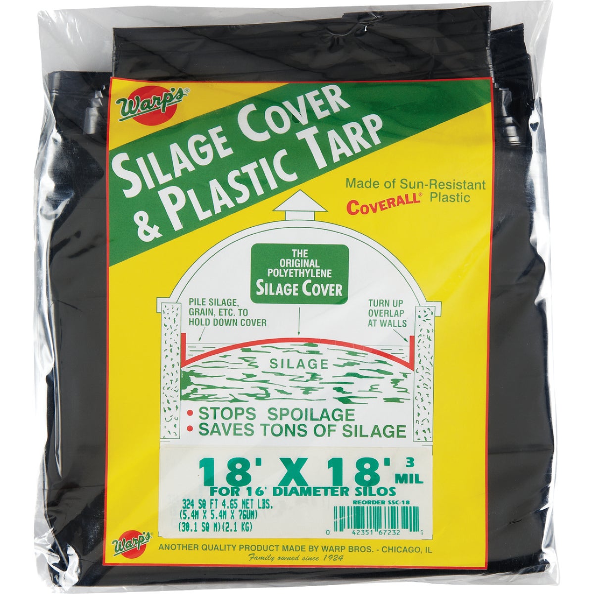 Warp's 18 Ft. x 18 Ft. Coverall Polyethylene 3 Mil. Silage Cover