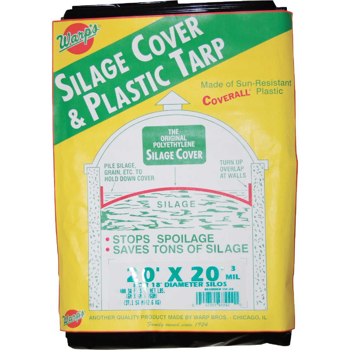 Warp's 20 Ft. x 20 Ft. Coverall Polyethylene 3 Mil. Silage Cover