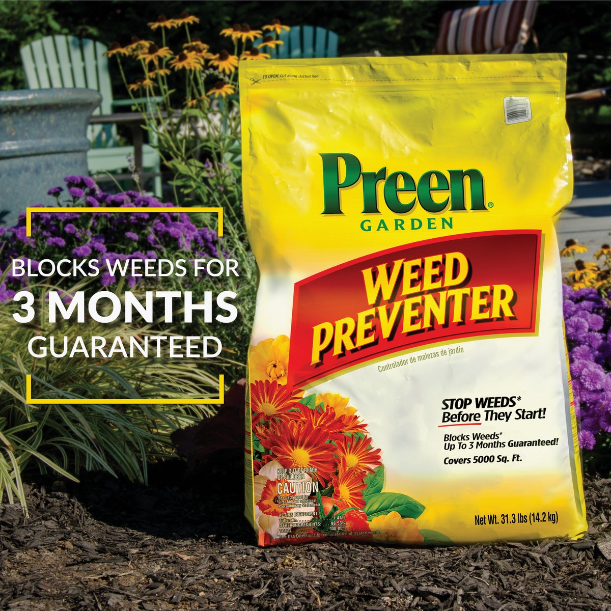 Preen Garden Grass & Weed Preventer, 31.3 Lbs. Image 6