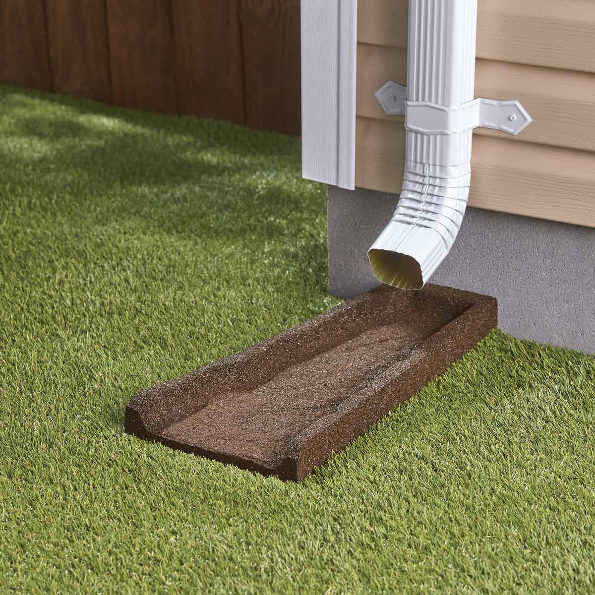 GroundSmart Brown Rubber Splash Block Image 2