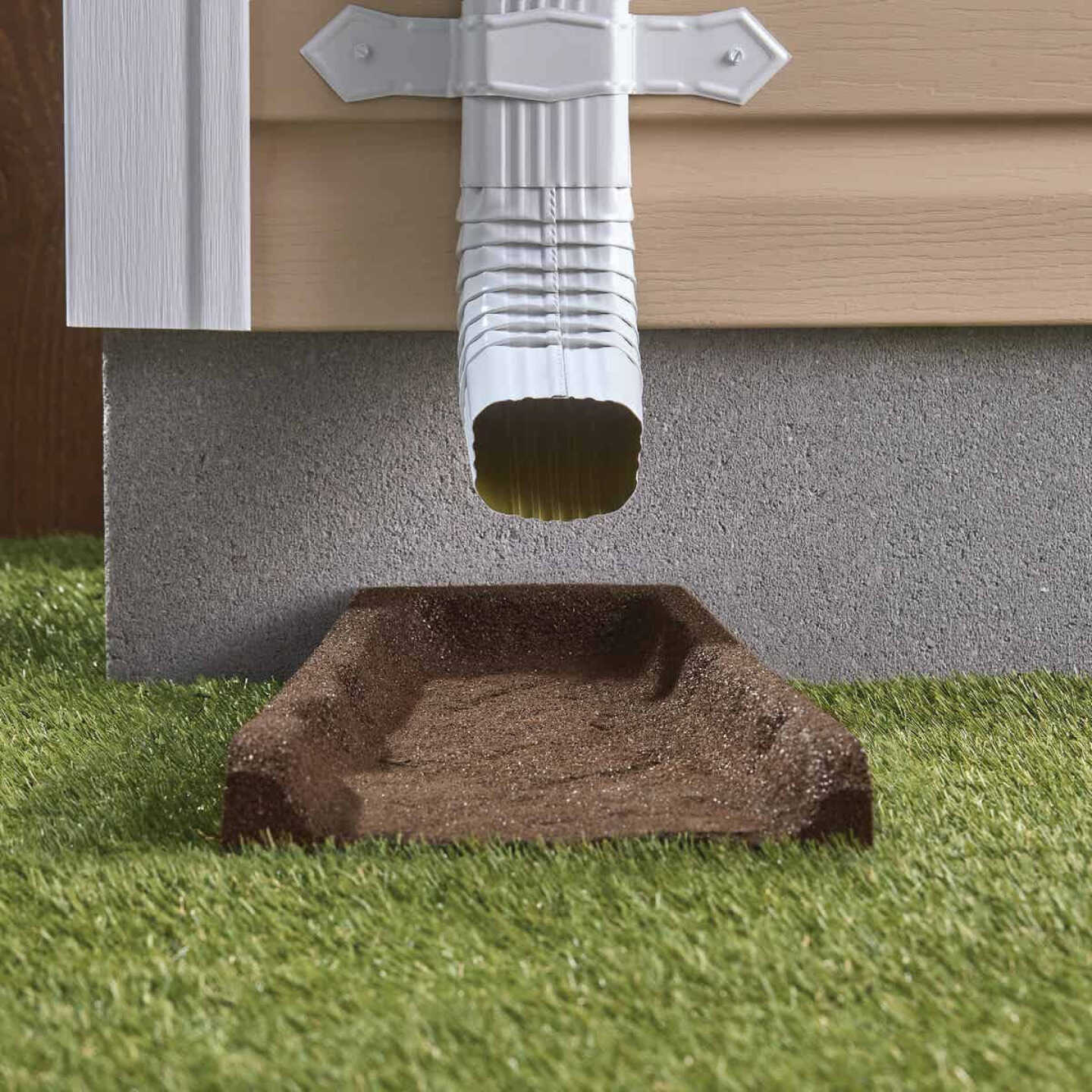 GroundSmart Brown Rubber Splash Block Image 4