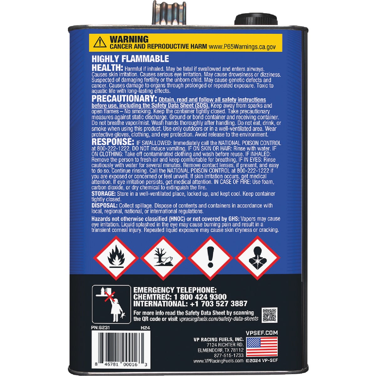 VP Racing Fuels 1 Gal. 50:1 Ethanol-Free Gas & Oil Pre-Mix Image 4